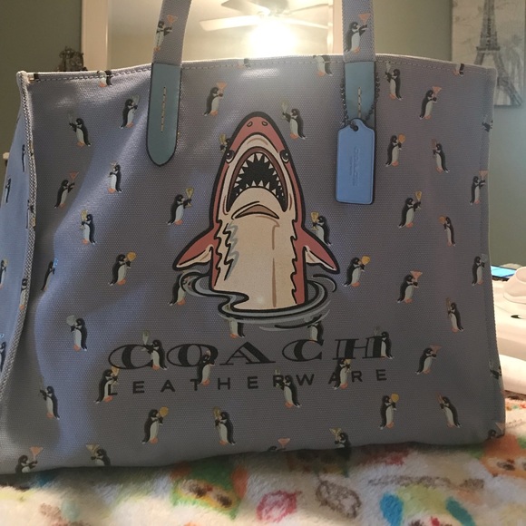 coach bag with shark
